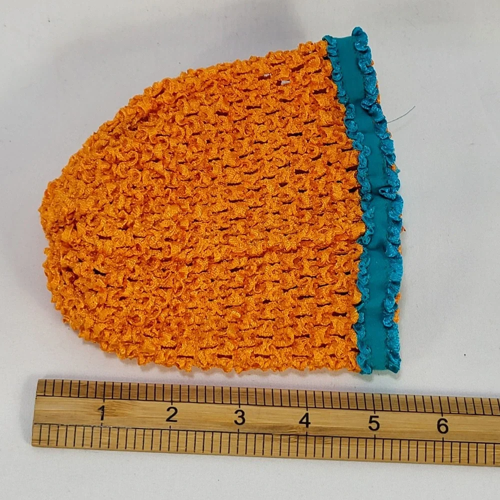 Miami Dolphins Baby Beanie Hat Orange Teal Crochet Flower Infant NFL Fan Gear